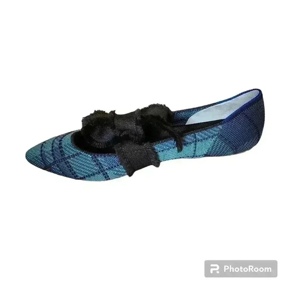 Rothy's Shoes Special Edition Plaid Mary Jane With Tie / Bow Size 7 - Picture 2 of 6